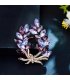 XSB163 - Purple Gemstone Floral Saree Brooch